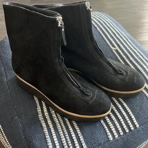 NILLY Boot Black Women's size 40 US 9 Front Zip